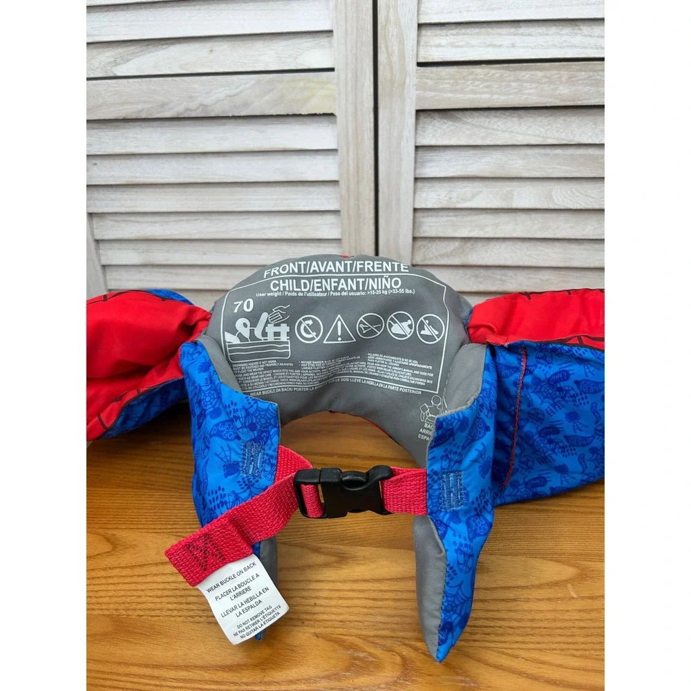 Swimways Spiderman Puddle Jumper 33-55 lbs Red Boys Life Jacket